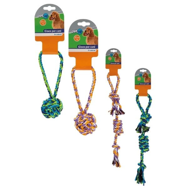 Corda in cotone per cani Cotonosso Maniglia Nodi PetUp