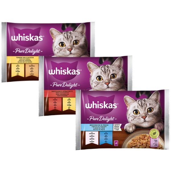 Whiskas Pure Delight Multipack 4 pezzi da 85 gr