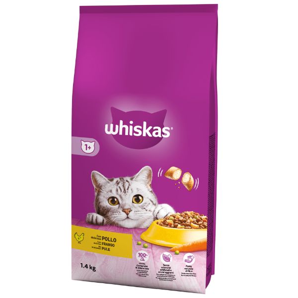 Whiskas Cat Adult 1+ croccantini ripieni gusto Pollo