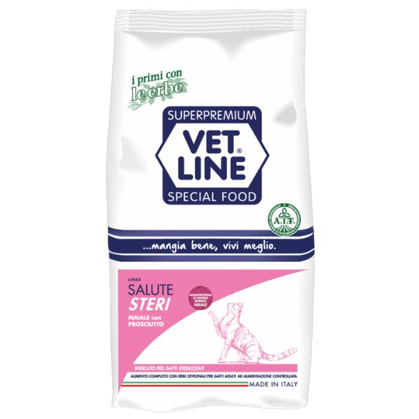 Vet Line Grain Free Cat Salute Steri Maiale con Prosciutto
