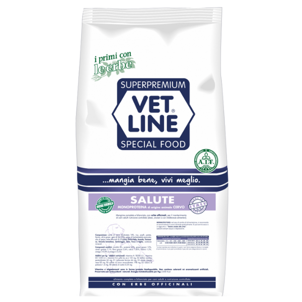 Vet Line Secco Monoproteico Cane  Salute Cervo