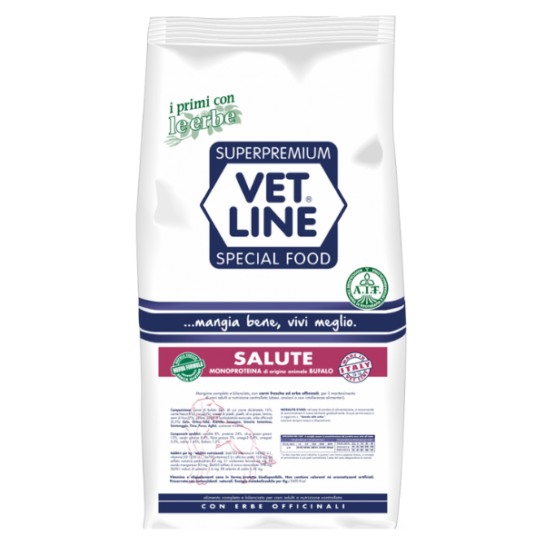 Vet Line Secco Monoproteico Cane Salute Bufalo