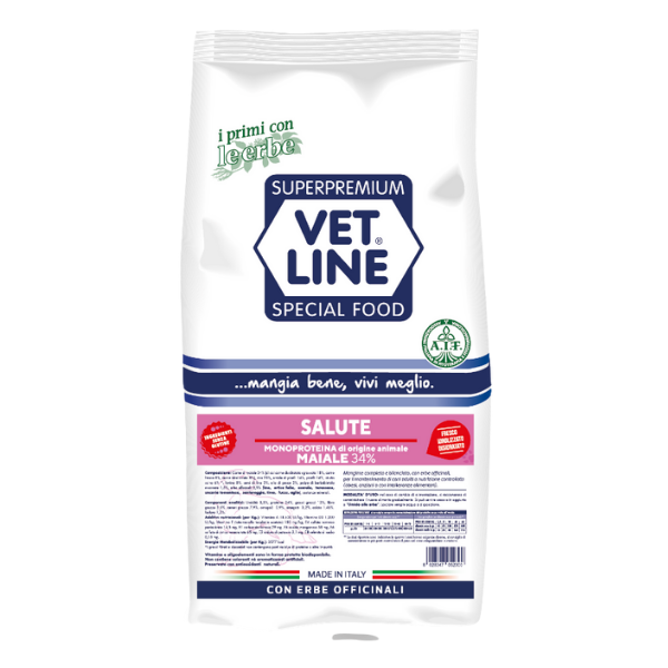 Vet Line Secco Monoproteico Cane Salute Maiale