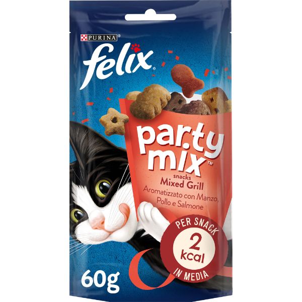 Purina Felix Party Mix Mixed Grill - manzo, pollo e salmone