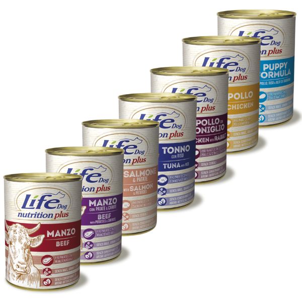 Life Dog Nutrition Plus umido per cani 400 gr