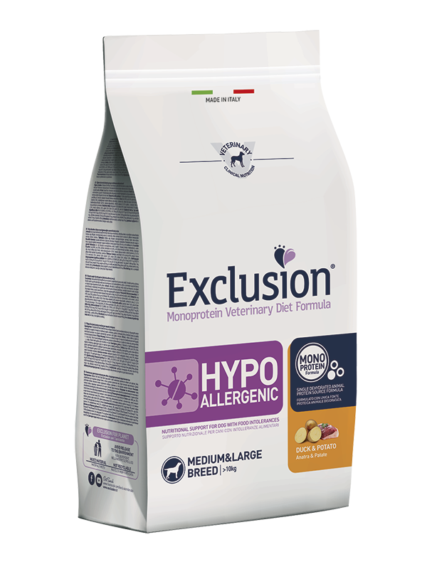Exclusion Diet Hypoallergenic Medium/Large Breed Anatra e Patate
