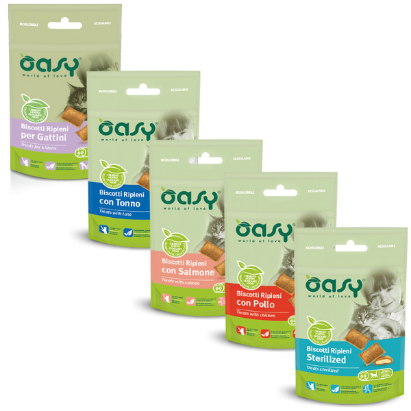 Oasy Cat Biscotti Ripieni 60 gr