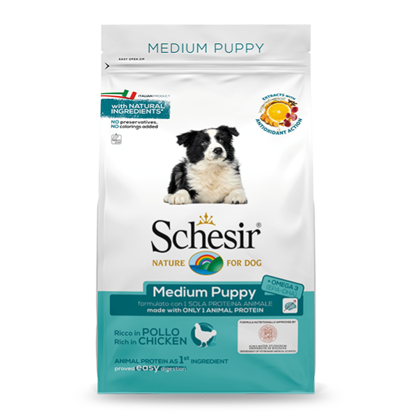 Schesir Dog Medium Puppy Pollo