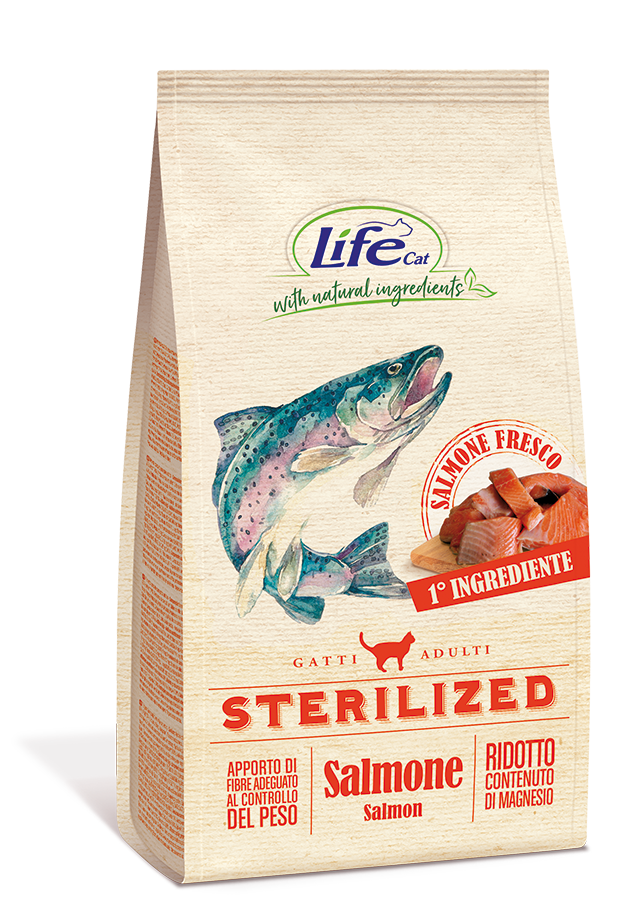 Life Cat Sterilized con Salmone